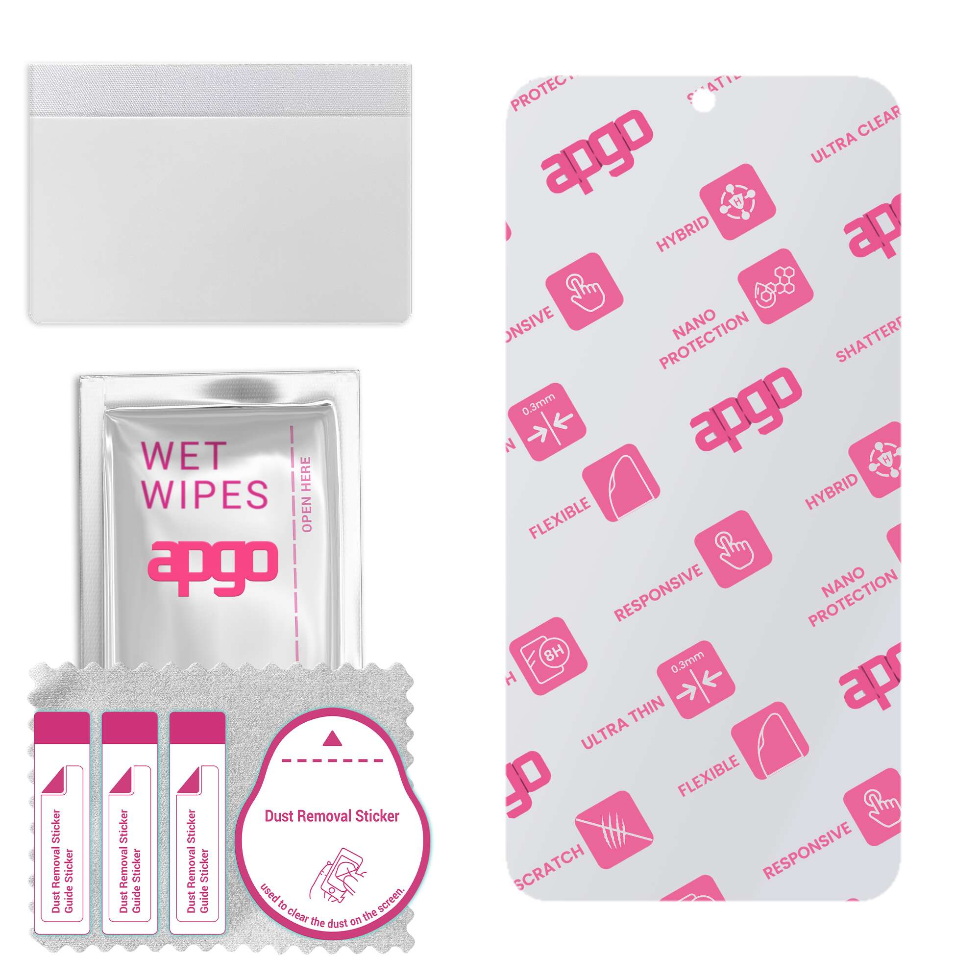 apgo Ultra-Clear Hybrid Protective Glass Compatible with ZTE Nubia Neo 5G, Flexible Nano Glass, Great Replacement for Tempered Glass, Scratch-resistan