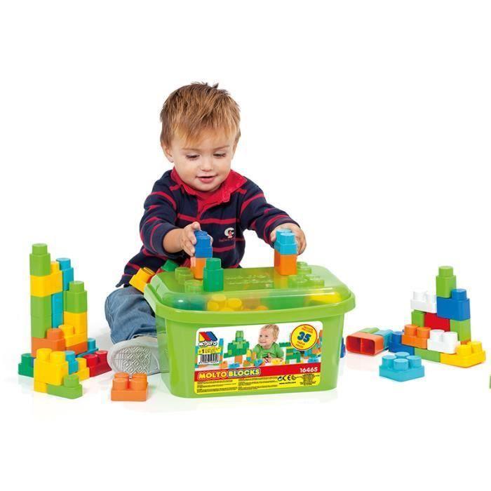 Building Blocks - MOLTO - 35 Pieces - Green - From 12 Months - Mixed