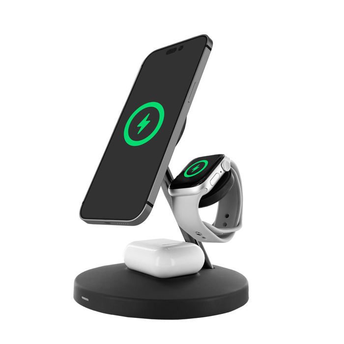 Wireless Charger - BIGBUY - APH-MWC3 - Black - Qi Compatible - Minimalist Design