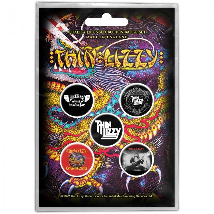 Thin Lizzy Chinatown Badge Set (Pack of 5)