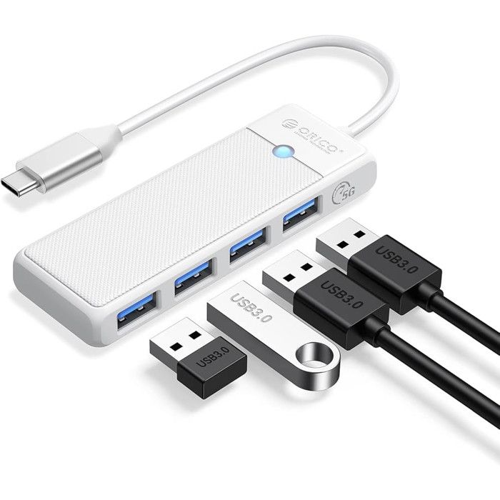 V7 Hub USB-C 4 In 1 | Adapter with 2 USB-C Ports and 2 USB-A Ports