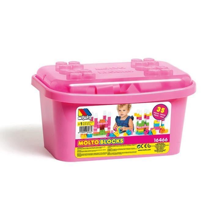 Blocks Box of 35 Pieces Pink