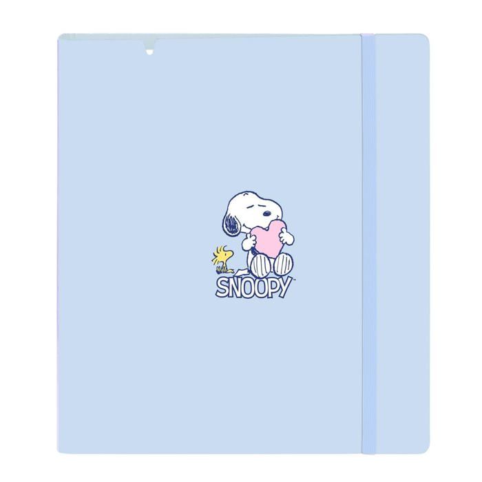 Binder with Refill - Safta - 4 Rings of 35 Mm - 100 A4 Sheets - 27x4x32 Cm - Light Blue - Elastic Closure
