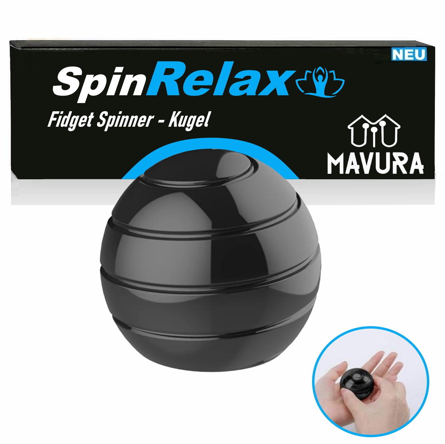 SpinRelax Kinetic Metal Spinner Ball Stress Anti Anxiety Desk Toy