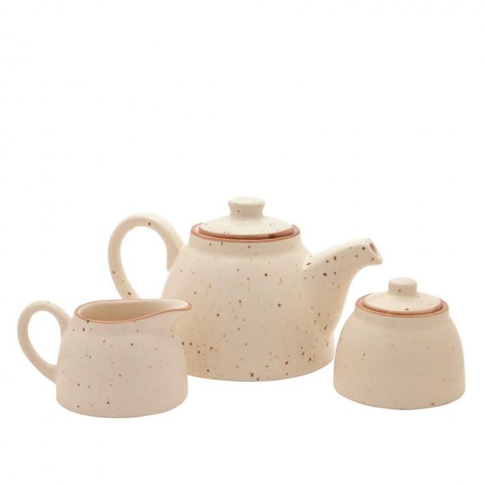 Hestia Tea Set Containing Tea, Sugar & Milk Pots