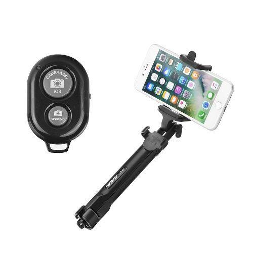Black Bluetooth Tripod Selfie Stick for Smartphone