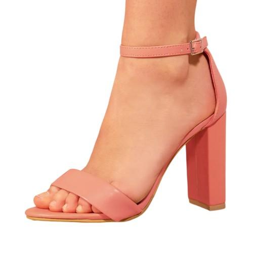 Where's That From Womens/Ladies Skye PU Strappy Buckle Block Heel Sandals