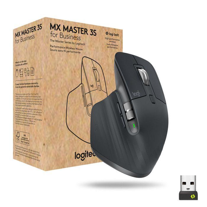 Mouse - Logitech - MX Master 3S - Bluetooth - Ergonomic - 7 Buttons - Graphite