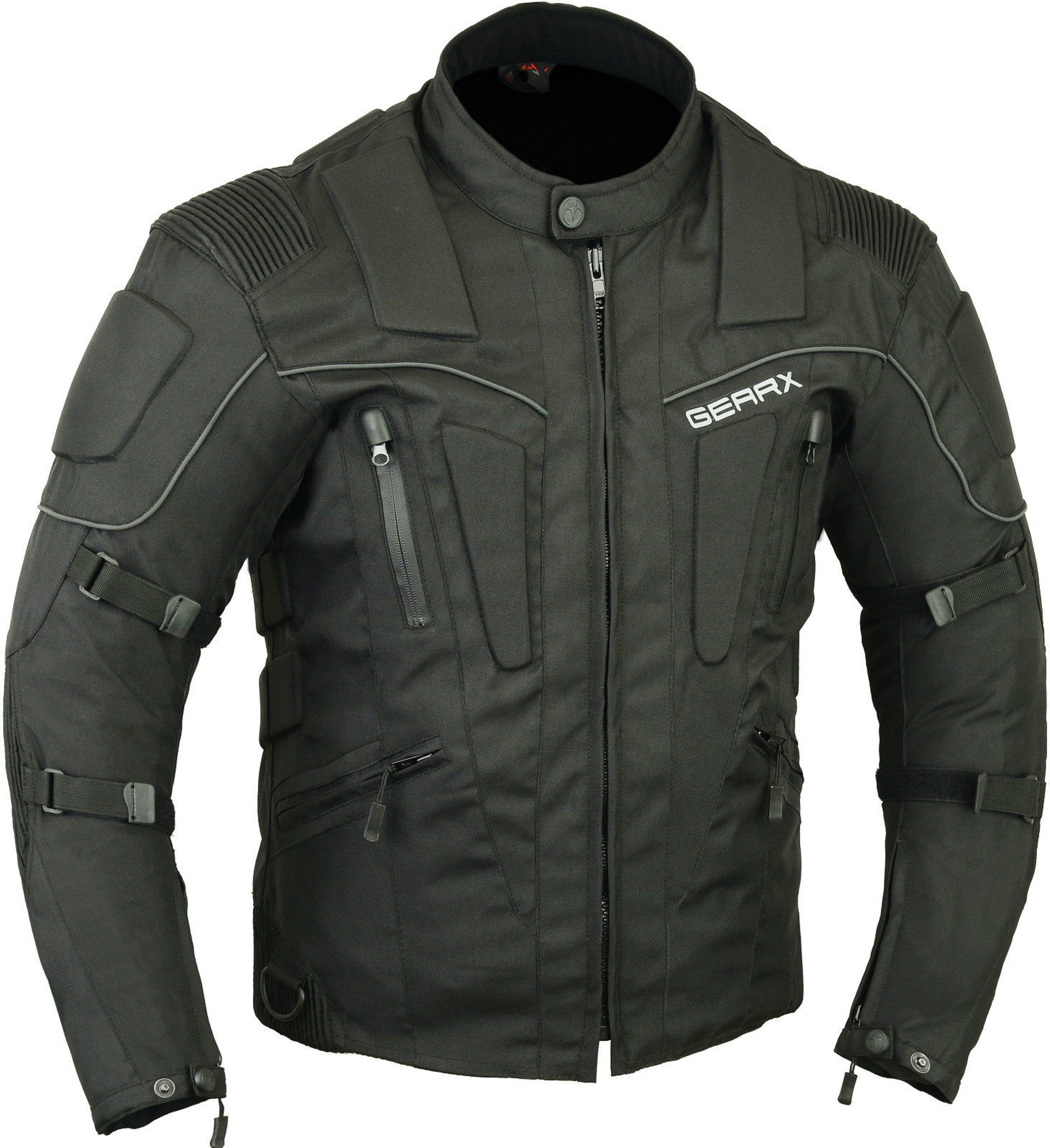 GearX Storm Motorcycle Jacket Vented Breathable Biker Coat