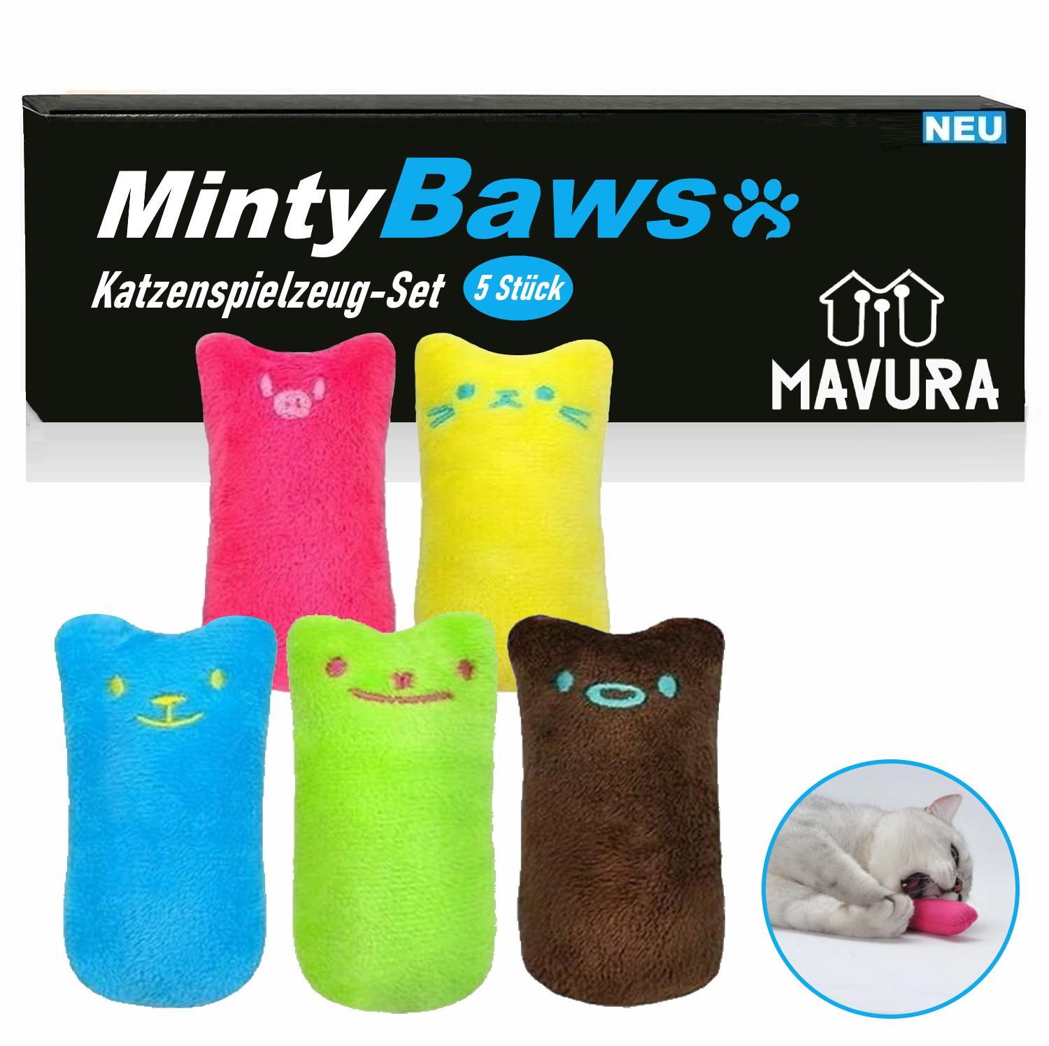 MintyBaws Catnip Pillow Cat Toys Cat Activity Mint Set of 5