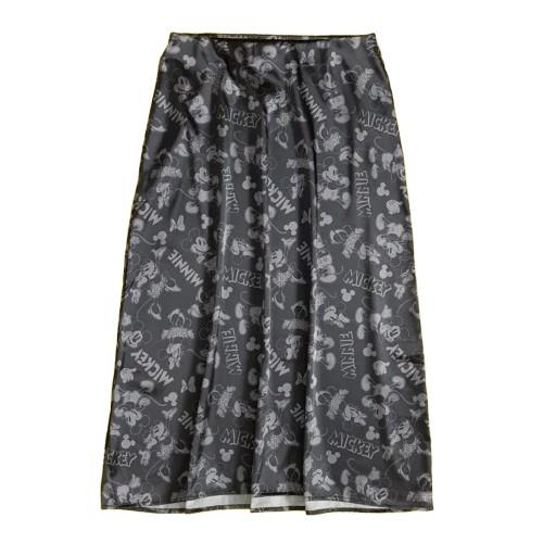 Disney Womens/Ladies Mickey Mouse & Minnie Mouse Patterned Satin Midi Skirt
