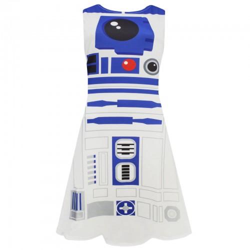 STAR WARS Womens/Ladies R2-D2 Cosplay Skater Dress
