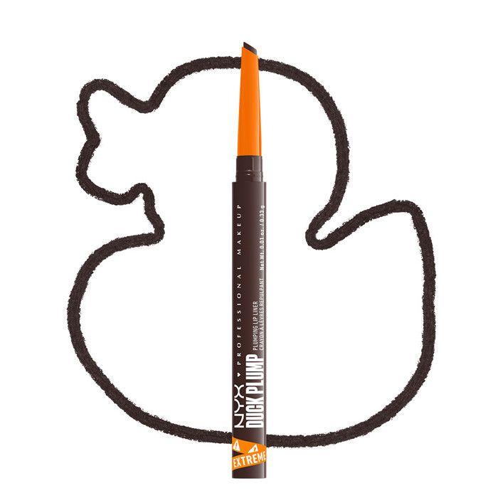NYX Professional Makeup Duck Plump Plumping Lip Liner, Lip Pencil, Up To 10 Hours of Wear, Matte Finish, Double Dose