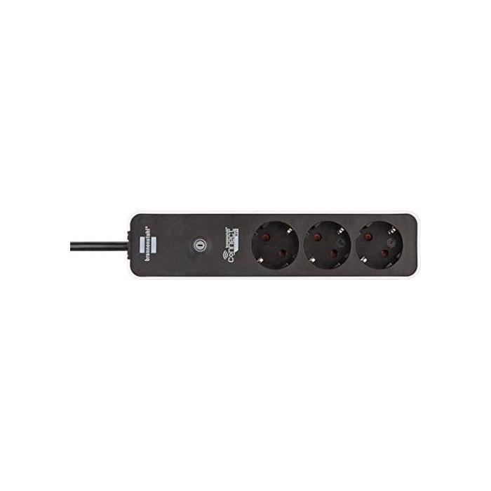 Brennenstuhl Ecolor WLAN Power Strip with WiFi 3-way Black