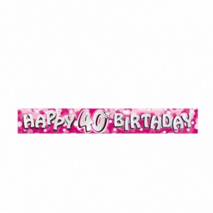 Amscan Sparkle 40th Birthday Banner
