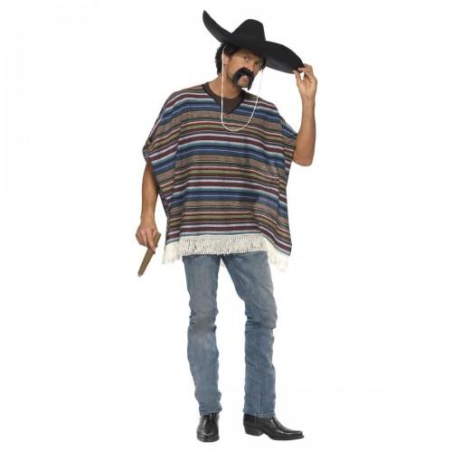 Smiffys Mens Authentic Looking Poncho
