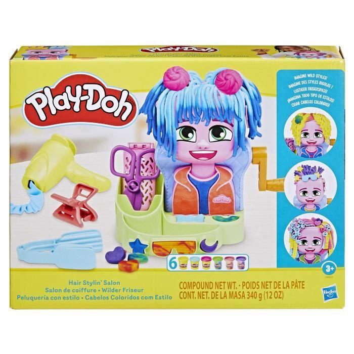 Play-Doh Hair Salon, Modeling Clay Set with 6 Pots, from 3 Years Old