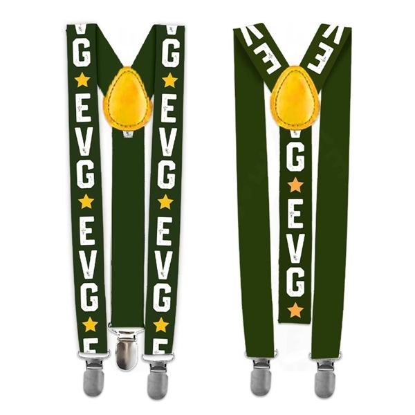 Khaki Green Suspenders EVG Theme Adjustable