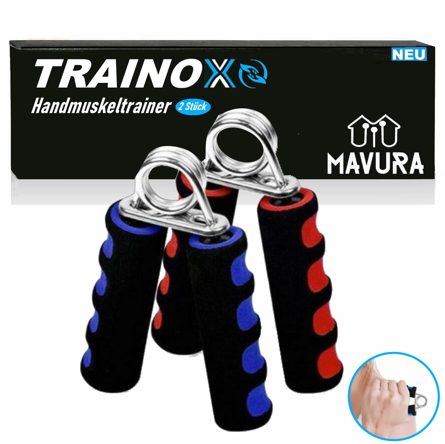 TRAINOX Hand Trainer Forearm Trainer Finger Dumbbell Hand Expander Finger Trainer 2-pack