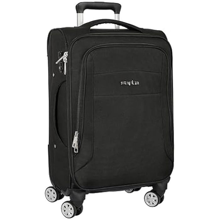 Rolling Suitcase - SAFTA - Soft Cabin Trolley 20" - Security Padlock - Lightweight - 35 X 20 X 51 Cm