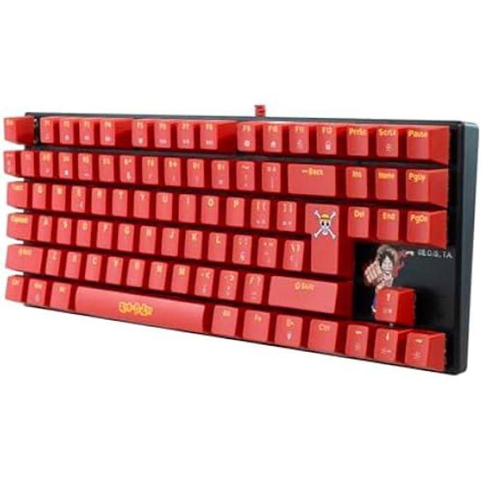 Mechanical Gaming Keyboard - FRTEC - One Piece Luffy - TKL - Red LED Backlighting - Anti-ghosting