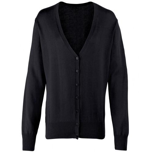 Premier Womens/Ladies Cotton Acrylic V Neck Cardigan