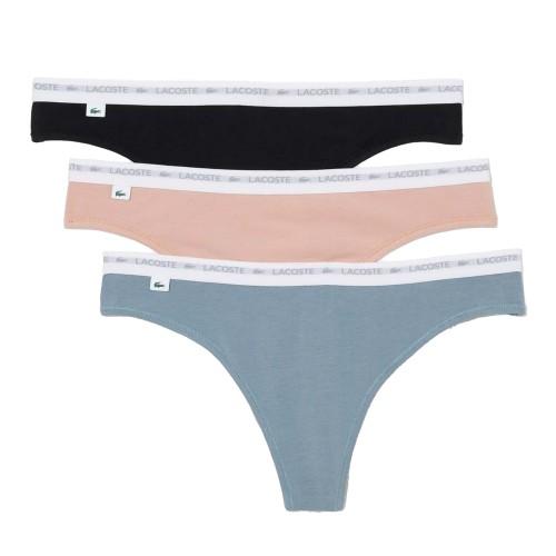 Lacoste Womens/Ladies Cotton Briefs (Pack of 3)