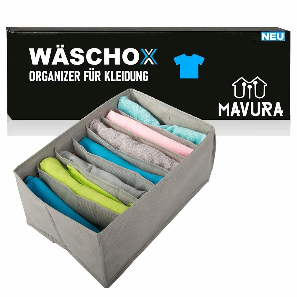 WÄSCHOX Storage Box Closet Drawer Organizer Fabric Box Folding Box Laundry