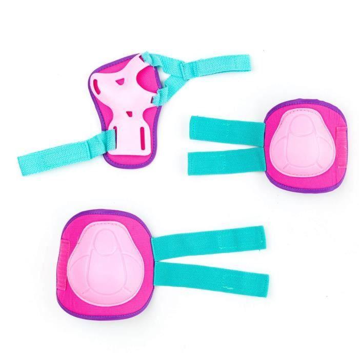 Set of MOLTO Protections for Skating, Elbows and Wrists - Pink Color