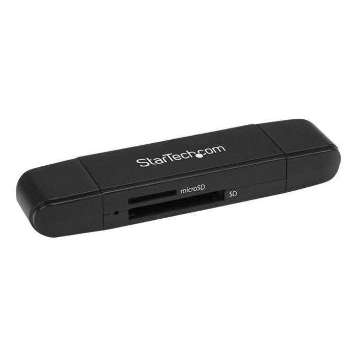 STARTECH microSD SD Card Reader - USB 3.0 5 Gb/s - USB C USB A - Black