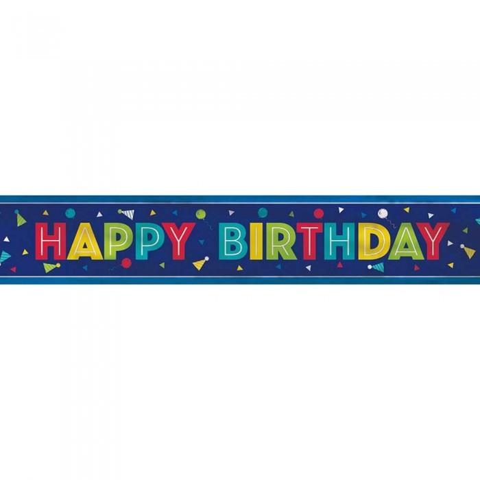 Unique Party Foil Happy Birthday Banner
