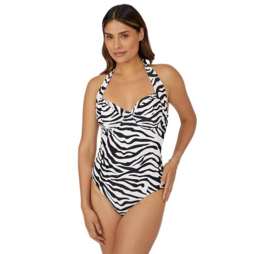 Gorgeous Womens/Ladies Zebra Print One Piece Swimsuit