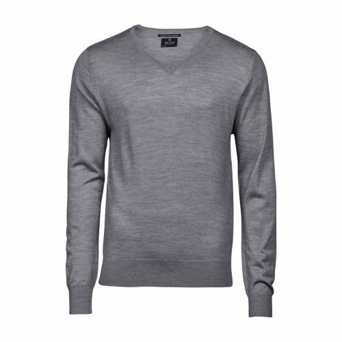 Tee Jays Mens Knitted V Neck Sweater