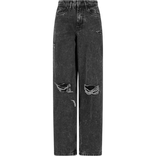 Urban Classics Womens/Ladies 90Â´s Denim Distressed Wide Leg Trousers