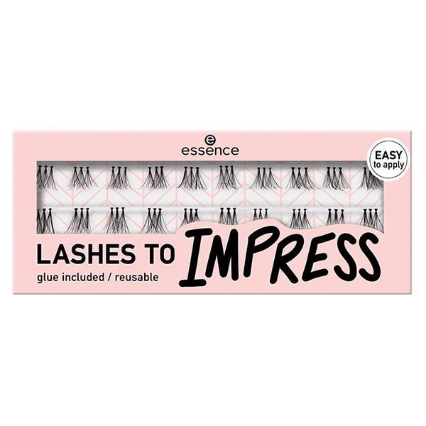 False Eyelashes - Essence - Lashes To Impress N°07 - 20 Units - Easy To Apply - White