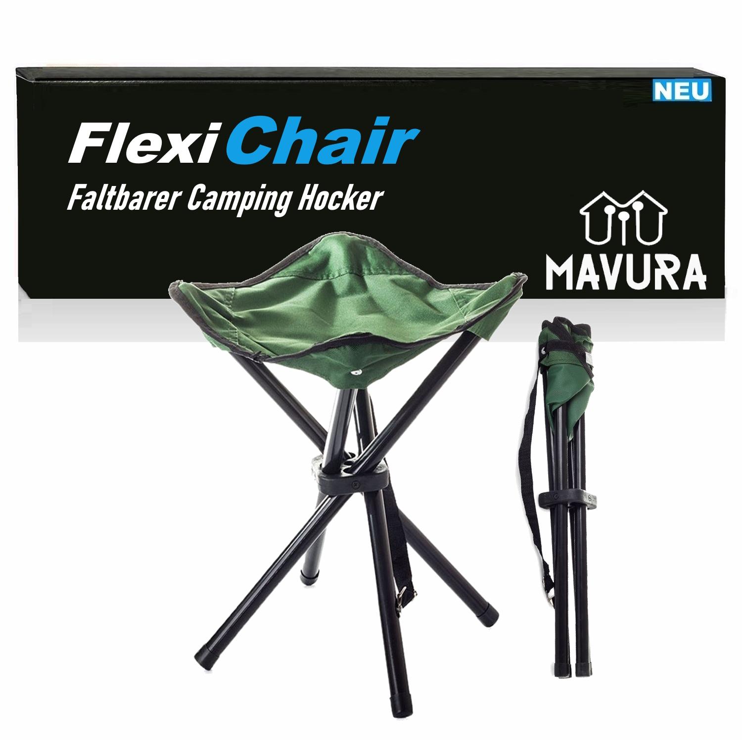 FLEXICHAIR Camping Chair Fishing Stool Foldable Folding Chair Tripod Folding Stool