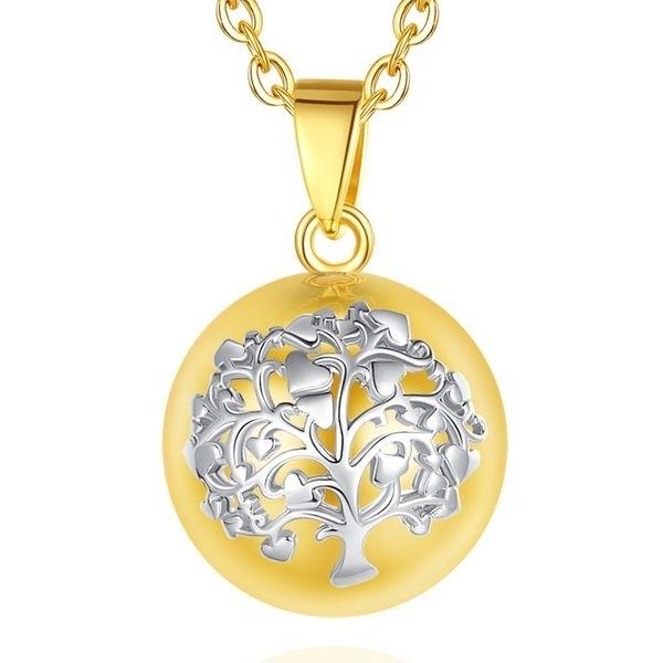 Pregnancy Bola Golden Tree of Life Necklace