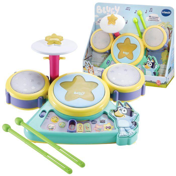 Musical Drum Set for Children - VTech - Bluey - 13.1x30.9x24.2 Cm - 0.665 Kg - Plastic - Games and Toys - Unisex