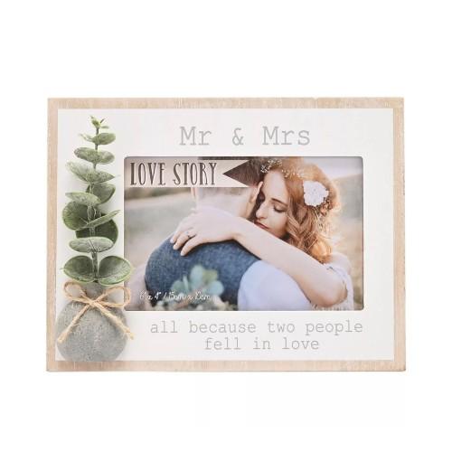 Celebrations Love Story All Because Two People Fell In Love Pebble Photo Frame