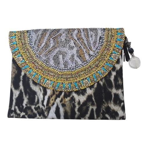 Inoa Siberia 1927 Animal Print Clutch Bag