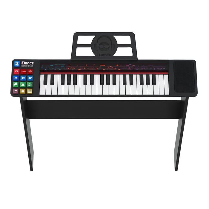 Electric Piano for Children - iDance - 37 Keys - Rechargeable Battery - 8 Rhythms - 22 Songs - Wooden Base