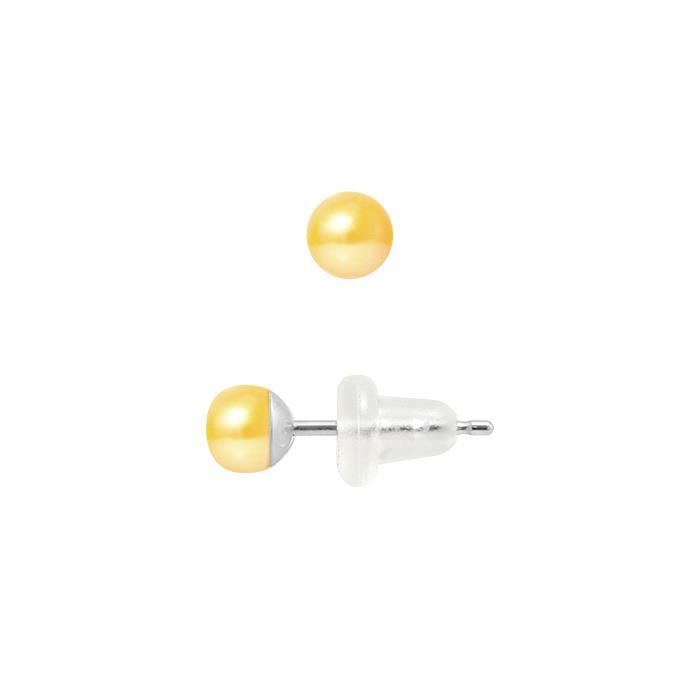 Earrings - PERLINEA - Genuine Cultured Pearls - 4-5 Mm - White Gold - 2 Year Warranty
