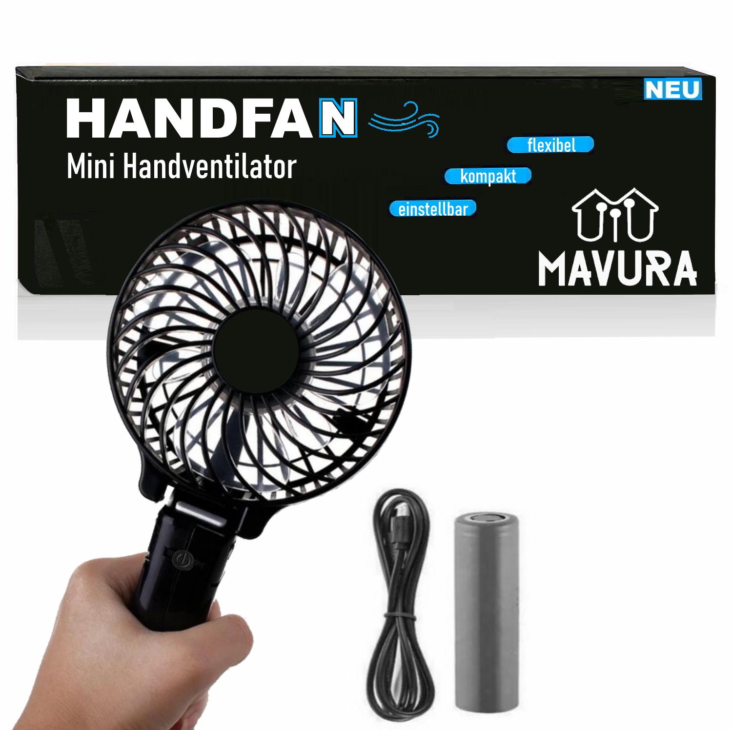 HANDFAN Mini Hand Fan Portable Foldable USB Fan Battery Fan