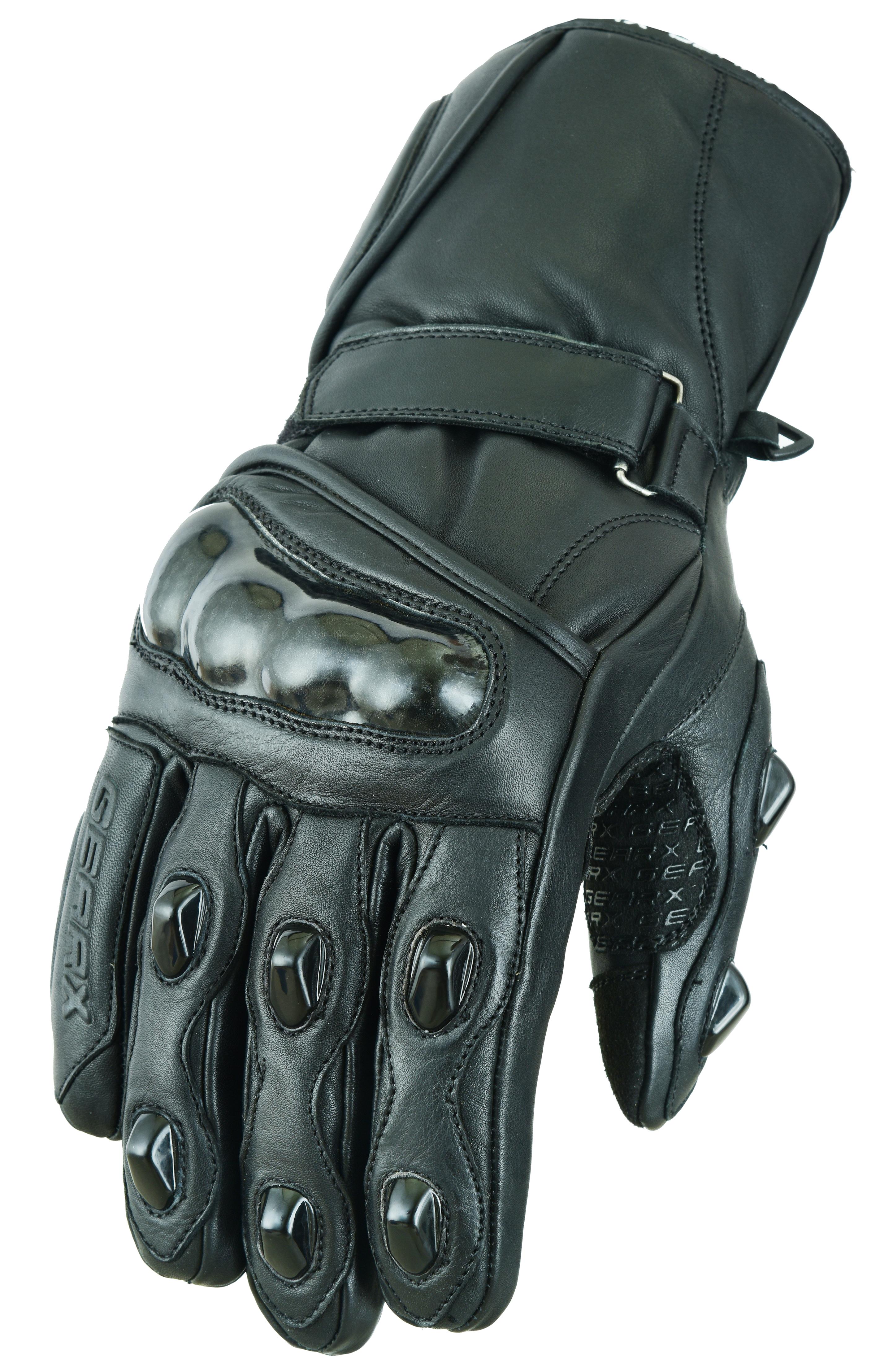 GearX Aniline Leather Motorbike Gloves Thermal Waterproof Winter Protection