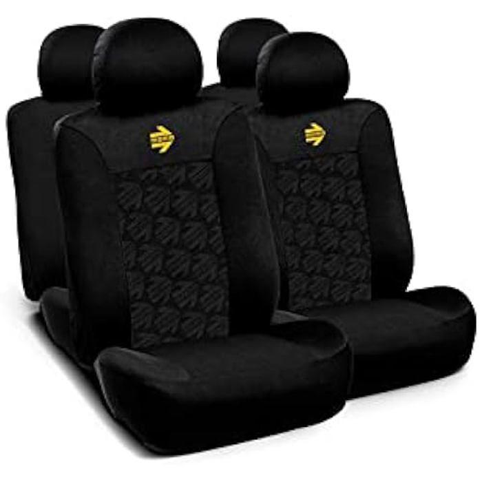 Seat Covers - MOMO - Complete Set 11 Pieces - Black - Universal - Airbag Compatible