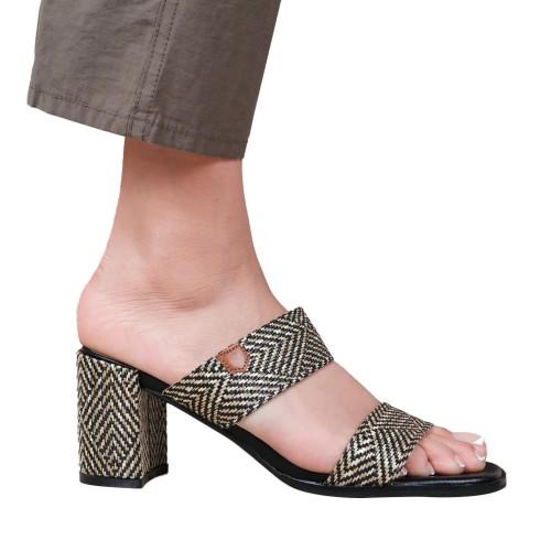 Where's That From Womens/Ladies Slayed Strappy Extra Wide Platform High Heels