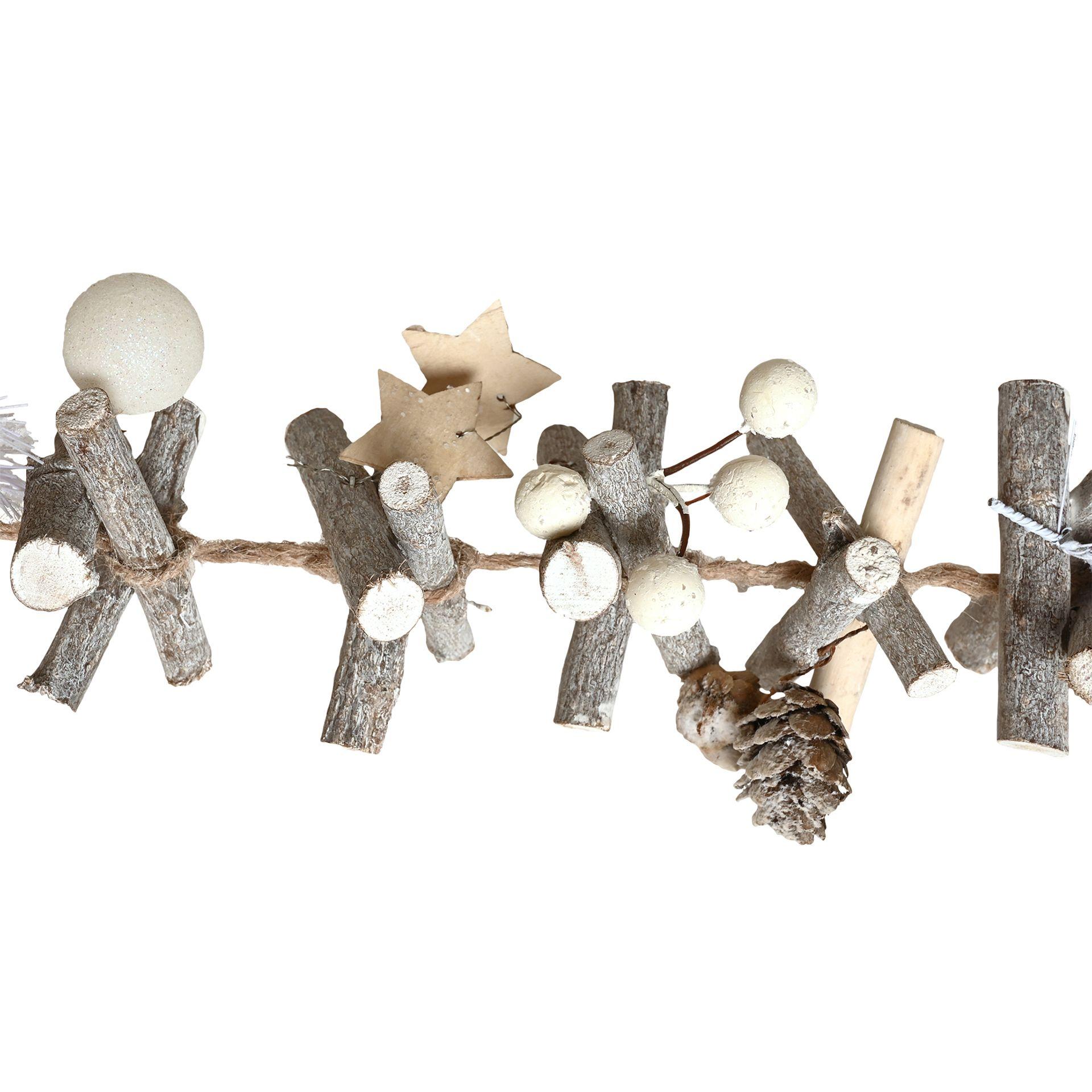 1m White Frosted Twig Garland