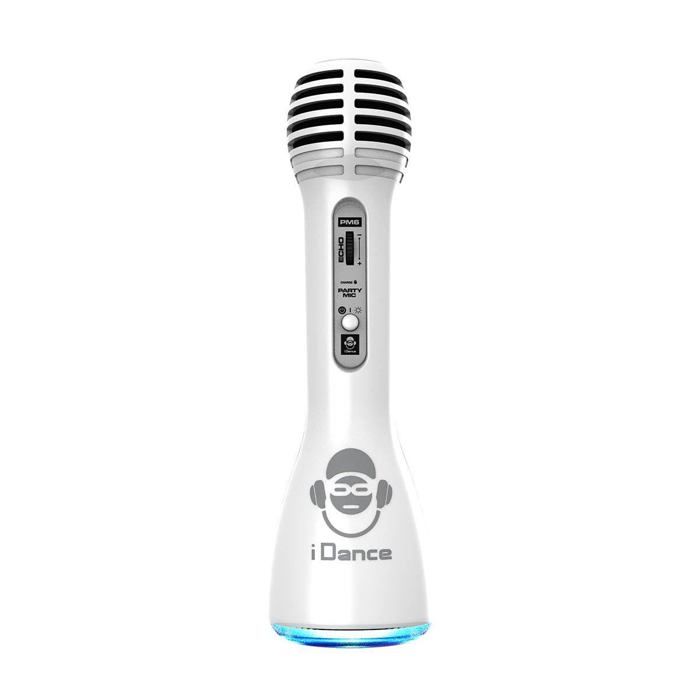 Wireless Bluetooth Microphone for Kids - iDance - Portable Karaoke - Built-in Speaker - LED Lights