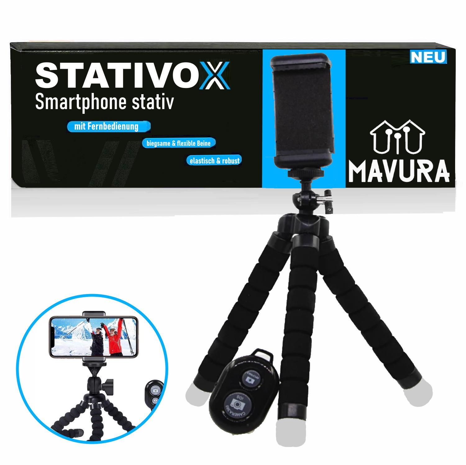STATIVOX Smartphone Tripod Flexible Camera with Mobile Phone Bluetooth Remote Control