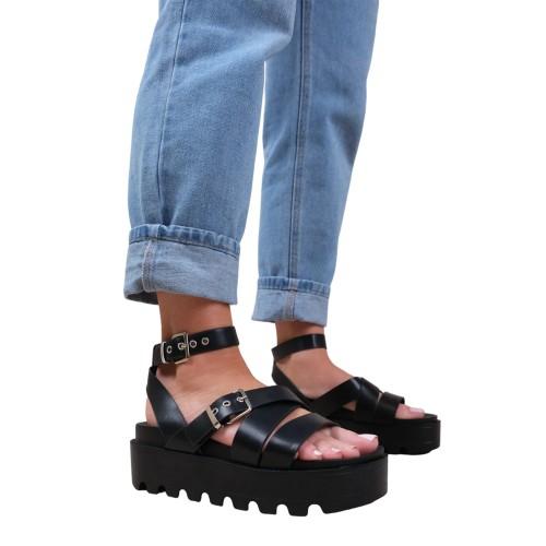 Where's That From Womens/Ladies Layla Buckle Platform Sandals